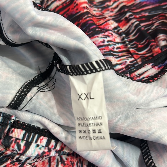 ROSEGAL TANKINI SEIM TOP ASYMMETRIC PRINT PADDED BRAS ADJUSTABLE STRAPS SIZE XXL - Picture 6 of 6